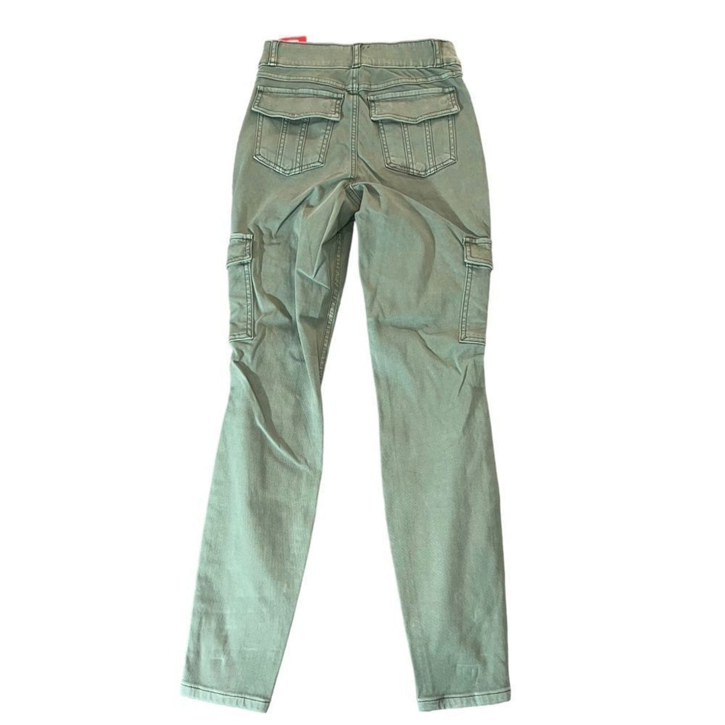 SPANX Cargo Pants Womens Small Green Utility Stretch Multi-Pocket Slim
