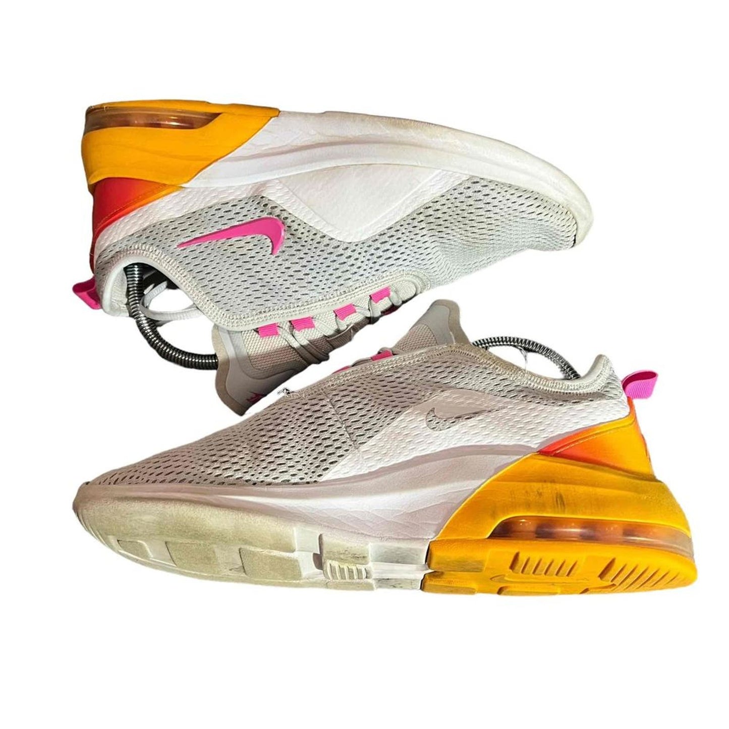 Nike Air Max Motion 2 Women's 10 Grey/Fuchsia/ Orange Sneakers