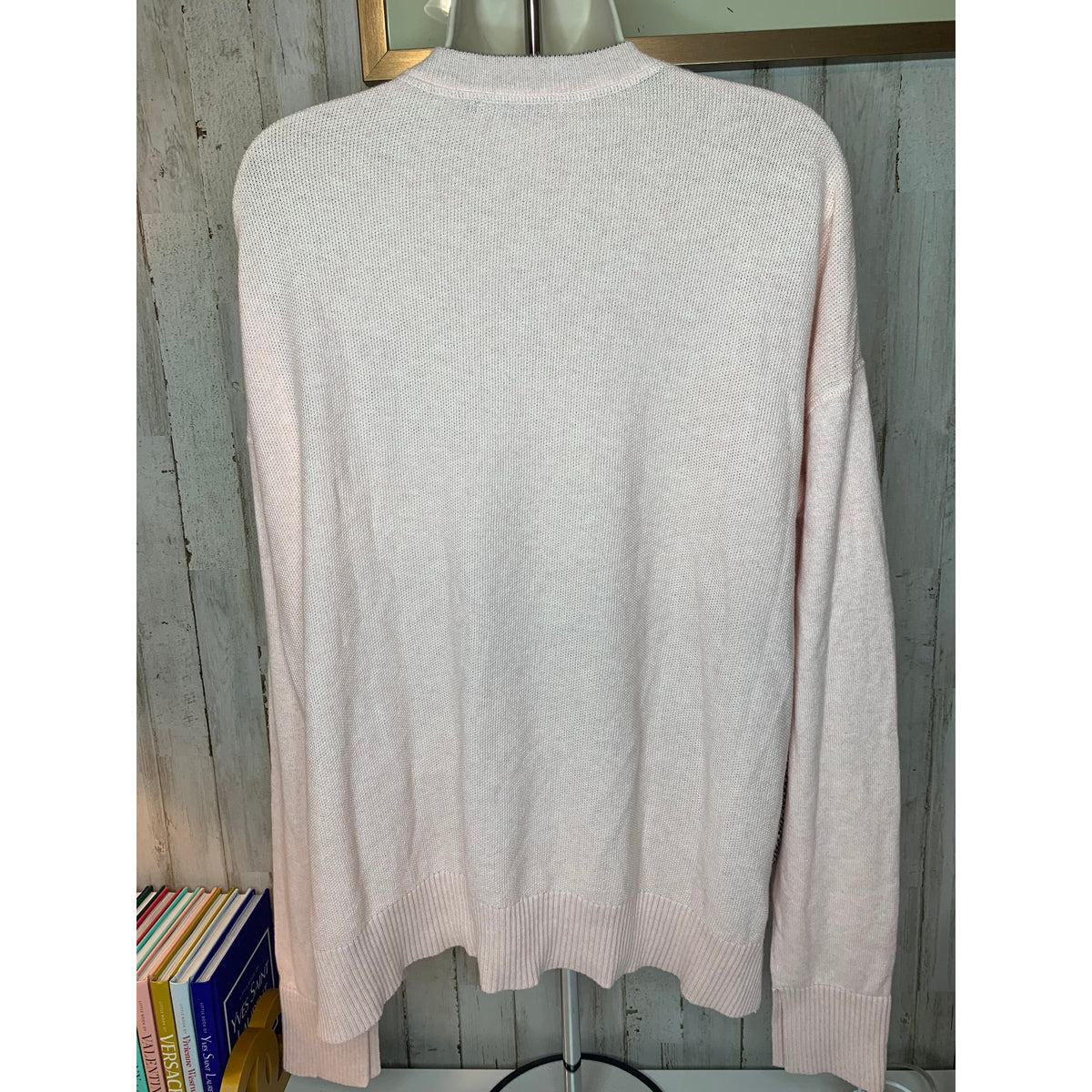 Zaket & Plover Sweater Womens Extra Large Pink Colorblock Knit CrewNeck Pullover