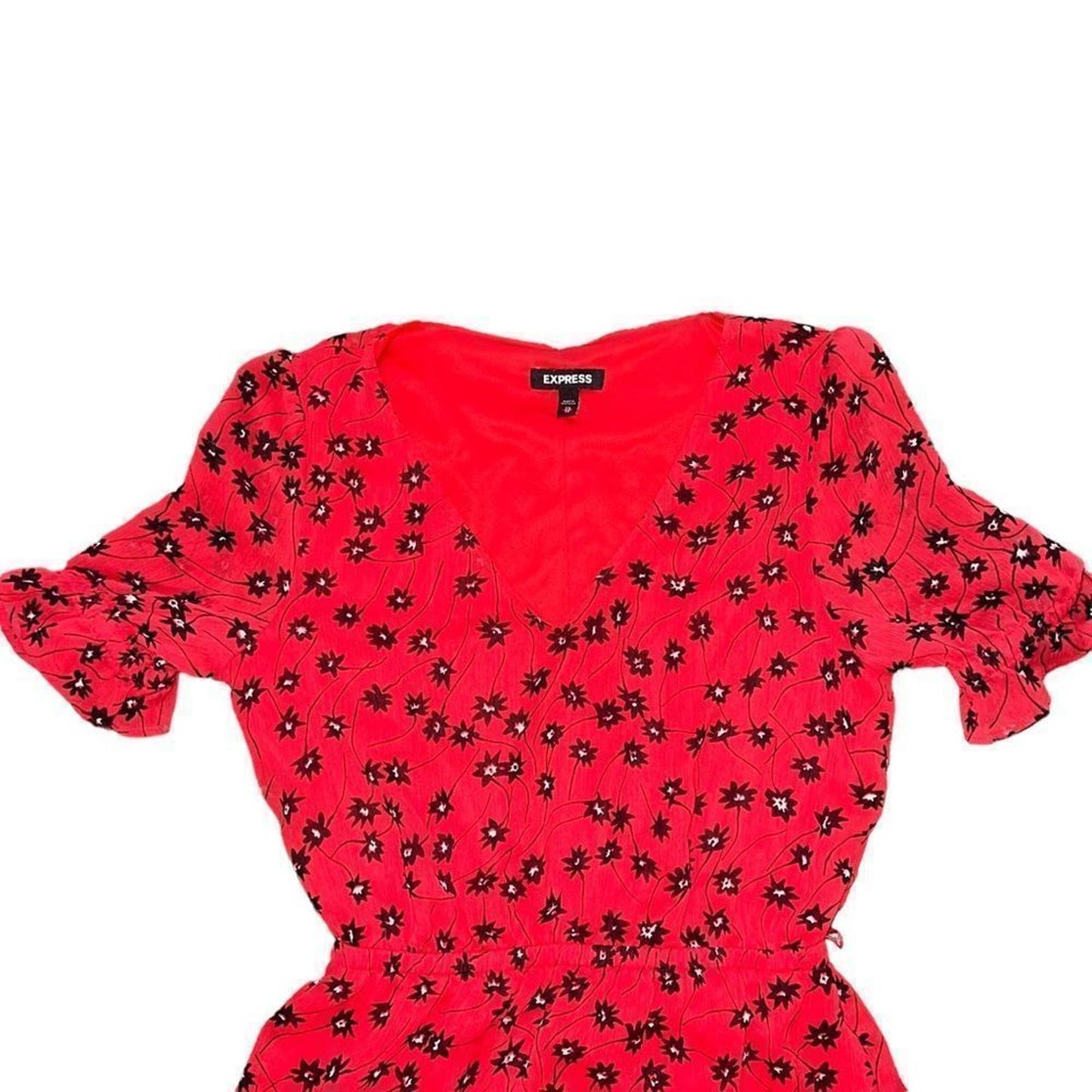 Express Floral V Neck Dress Size XS