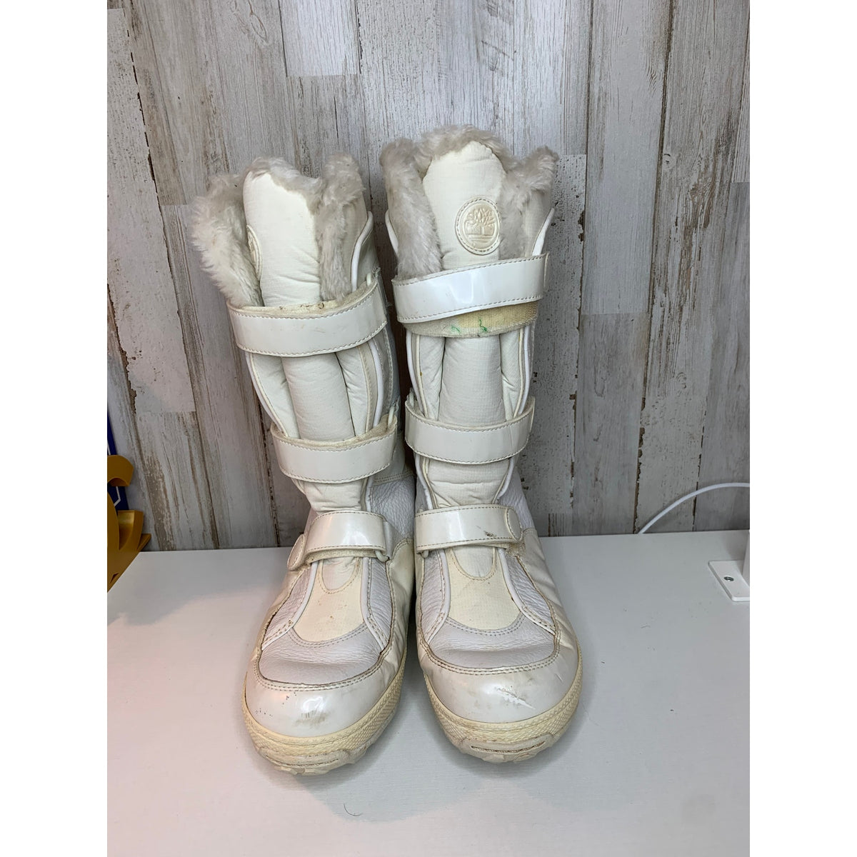 Timberland Mukluk Tall Snow Boots Men's Size 7 Ivory Faux Fur Lined