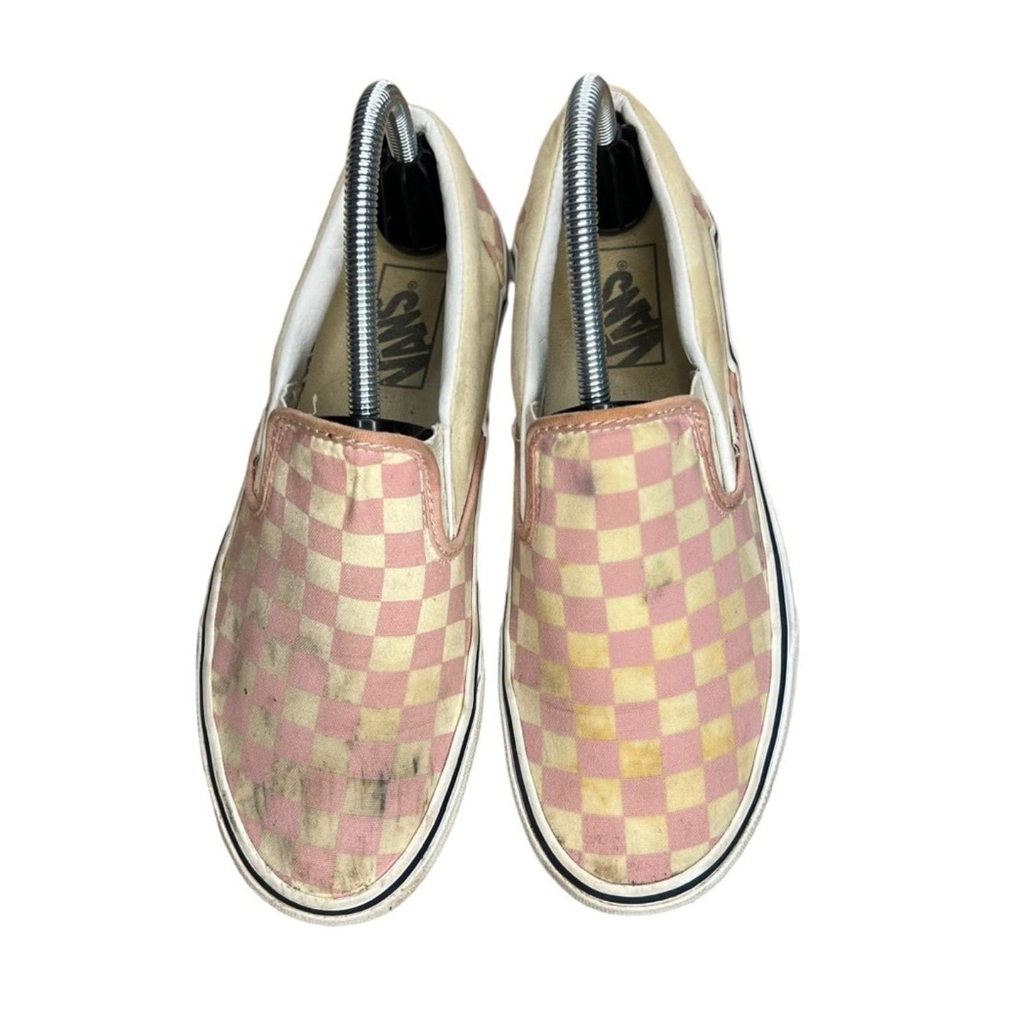 Vans Classic Slip On Checkerboard Zephyr Pink Men's Classic Skate Shoes M6.5/W8