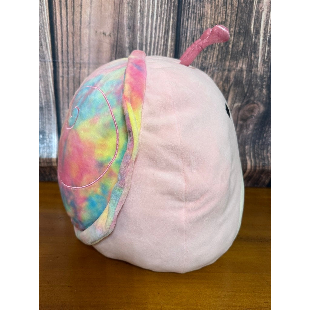 Squishmallow Silvina the Snail Pink Tie-Dye Shell Plush Doll Large 20”