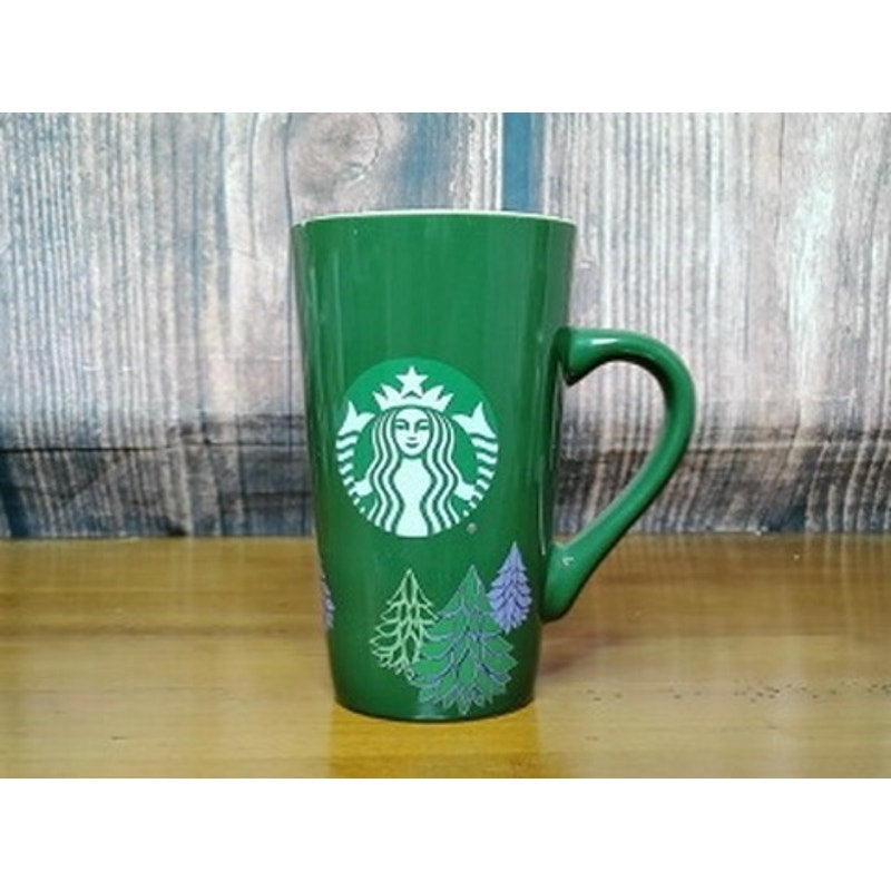 Starbucks Holiday Tree Siren Logo Coffee Mug Green 16 oz