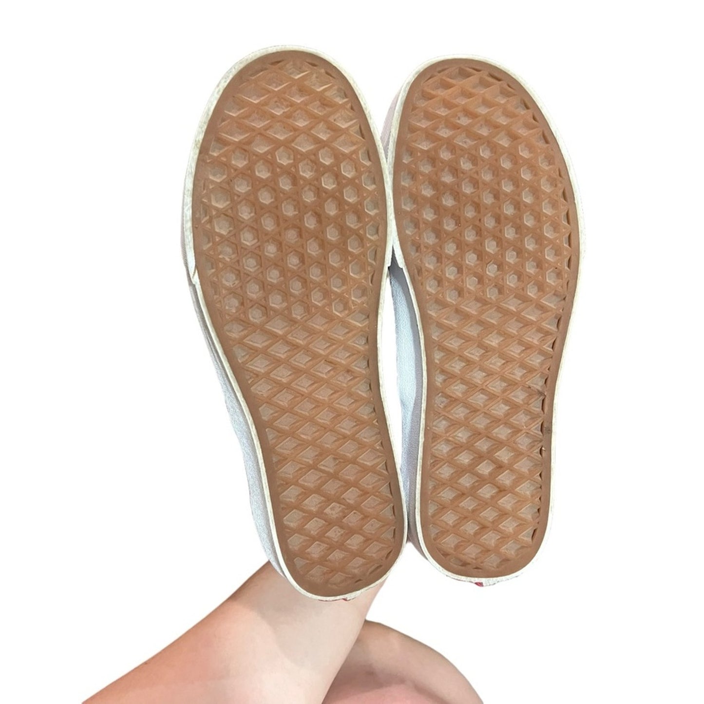 Vans Classic Slip-On Sneakers Black True White Logo Print Men's 5/ Women's 6.5
