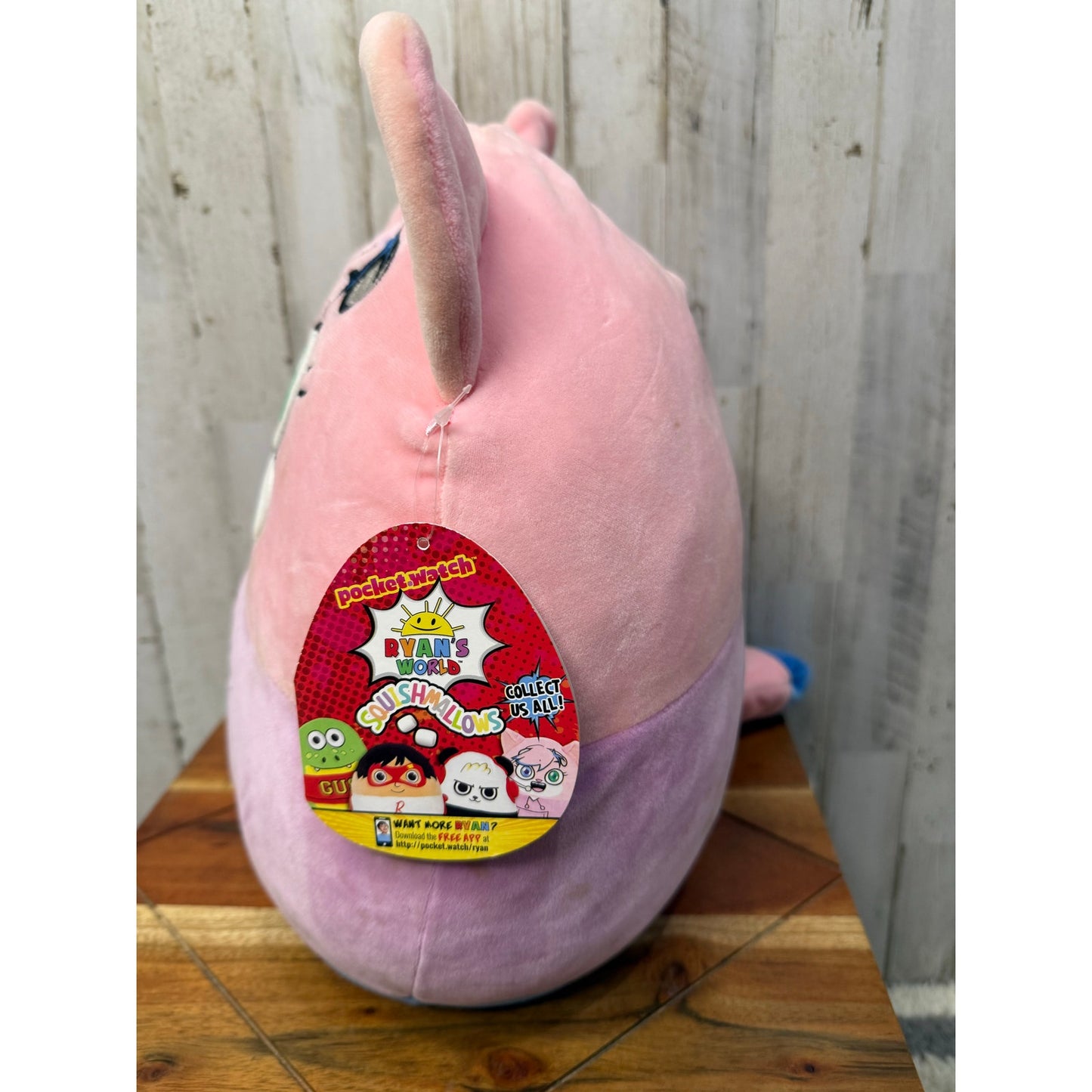NWT Ryan's World Alpha Lexa Pink Cat Squishmallow Plush Toy Medium Size 14”