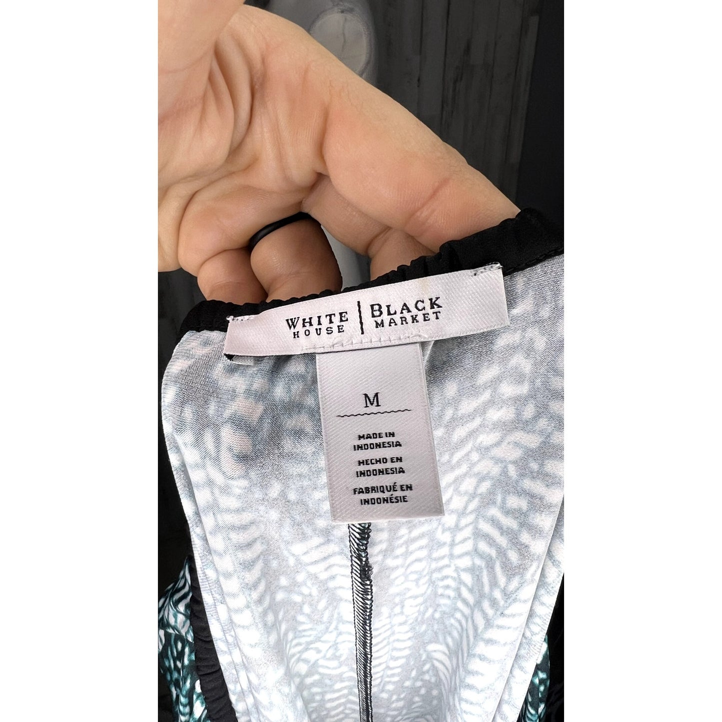 White House Black Market Women's Sleeveless Blouse Medium Multicolor