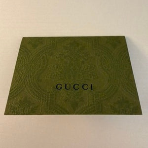 Gucci Gift Card Envelope Holder Green Embossed GG Logo Luxury Note Holder