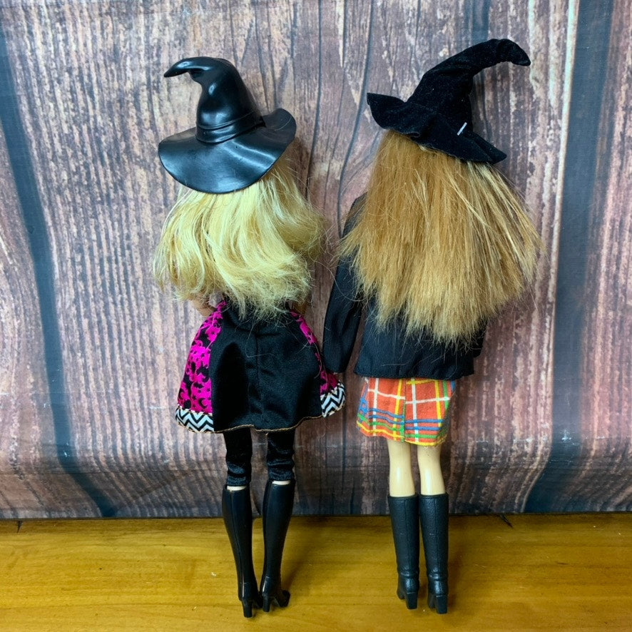Barbie Halloween Fashion Dolls Lot of 2 Witch Costumes