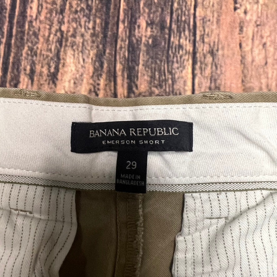 Banana Republic Emerson Shorts Men's Chino Shorts Size 29 Khaki Casual