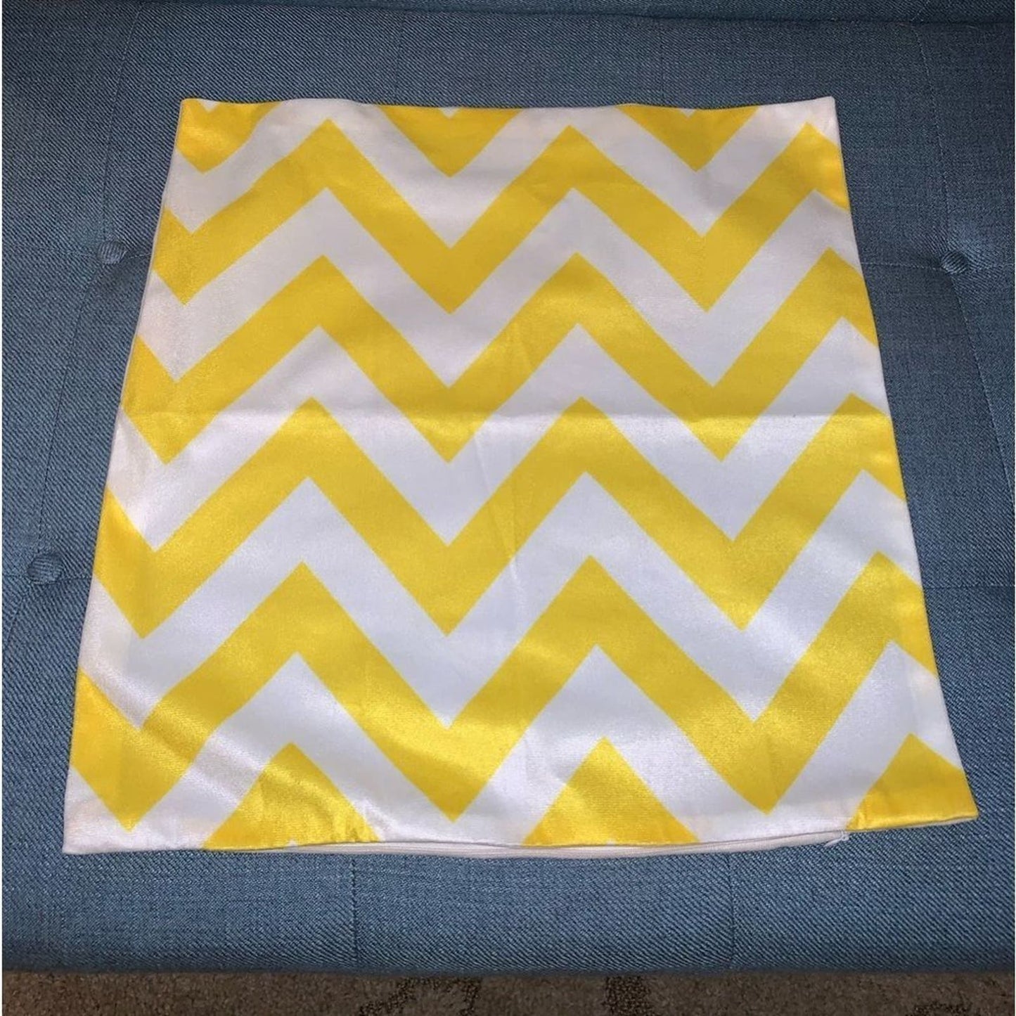 Yellow Chevron Abstract Throw Pillow Cover