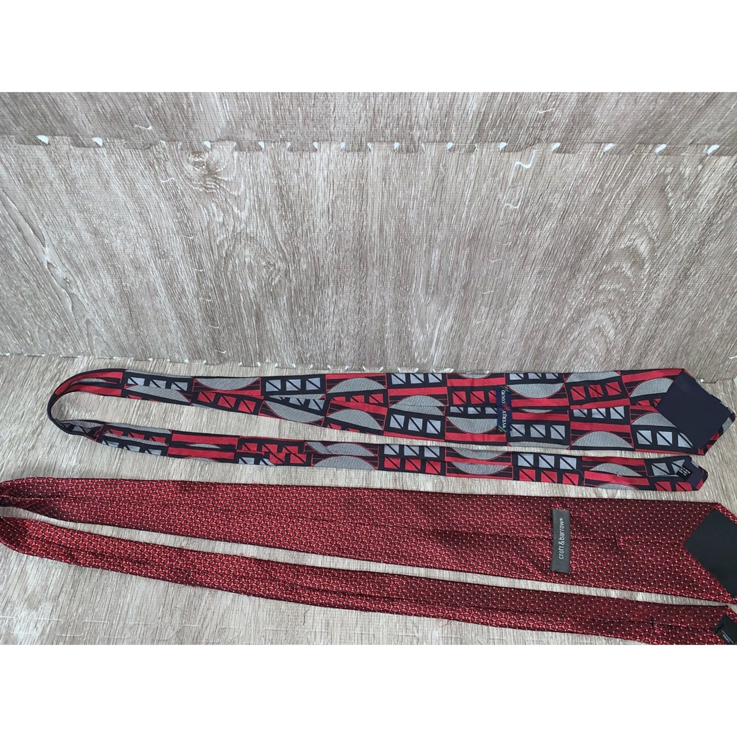 Vintage Silk Tie Collection Set of 5 Geometric Designer Men's Ties