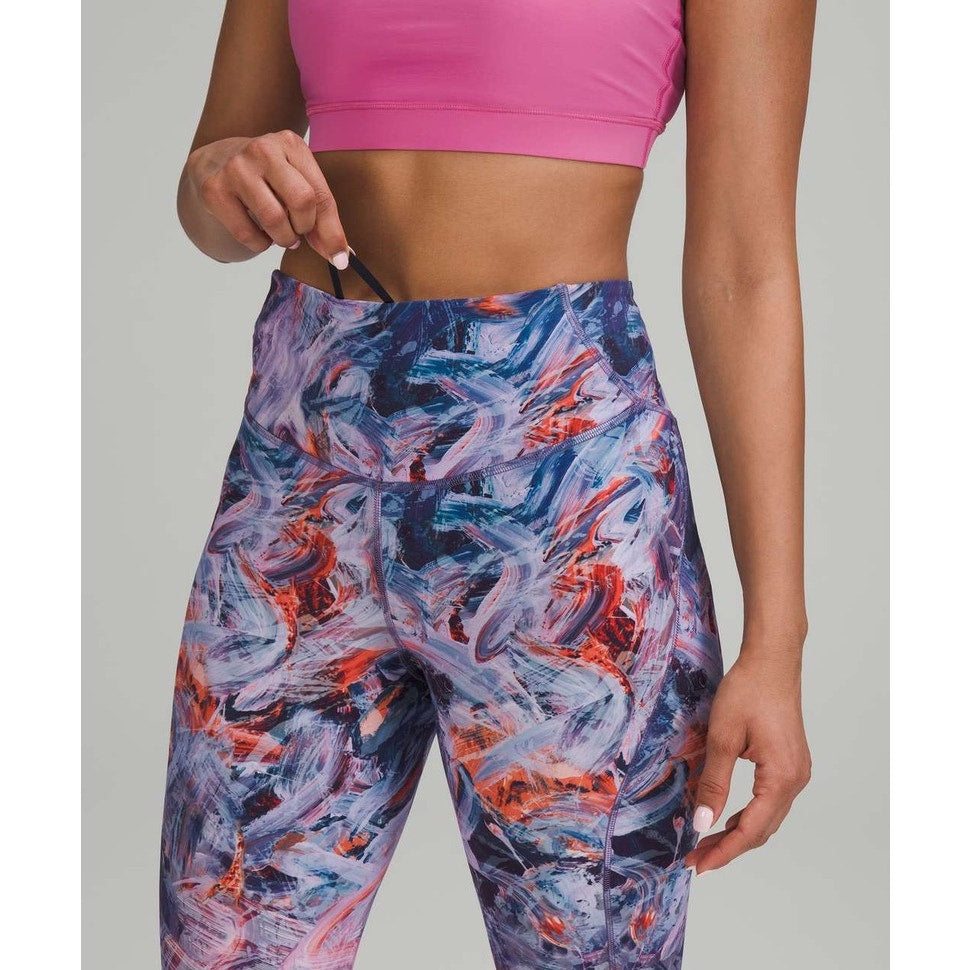 Lululemon Women's Plus Size 20 Blue/Purple High-Rise Crop Leggings 23"