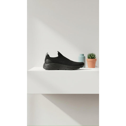 Avia Womens Slip-On Walking Sneakers Black Lightweight 7W