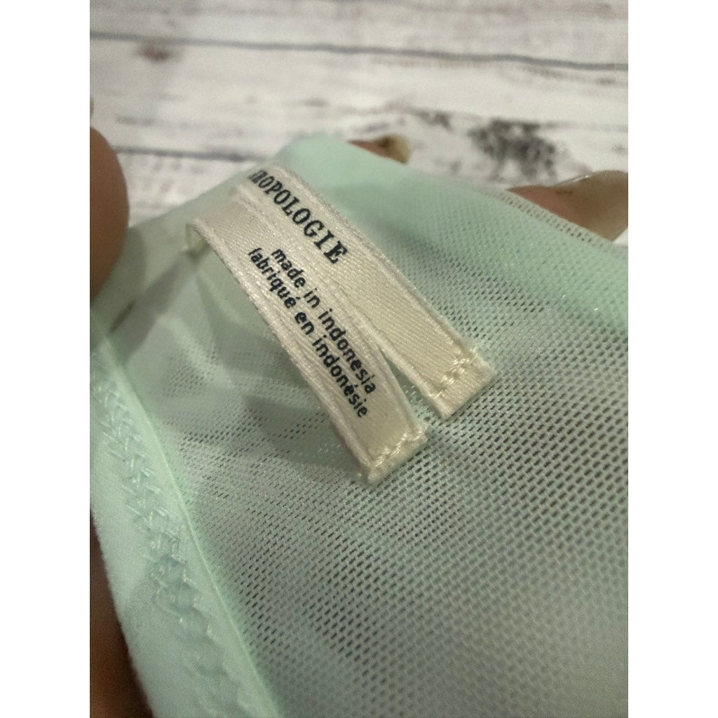 Anthropologie Mint Sheer Mesh Bralette XXS Adjustable Strap Pastel Bra Top