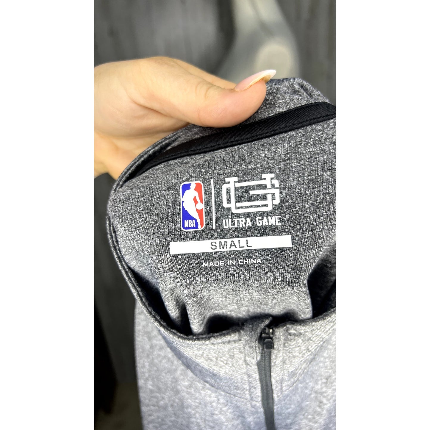 NWT NBA Ultra Game Houston Rockets Men's Quarter-Zip Pullover Gray Size Small