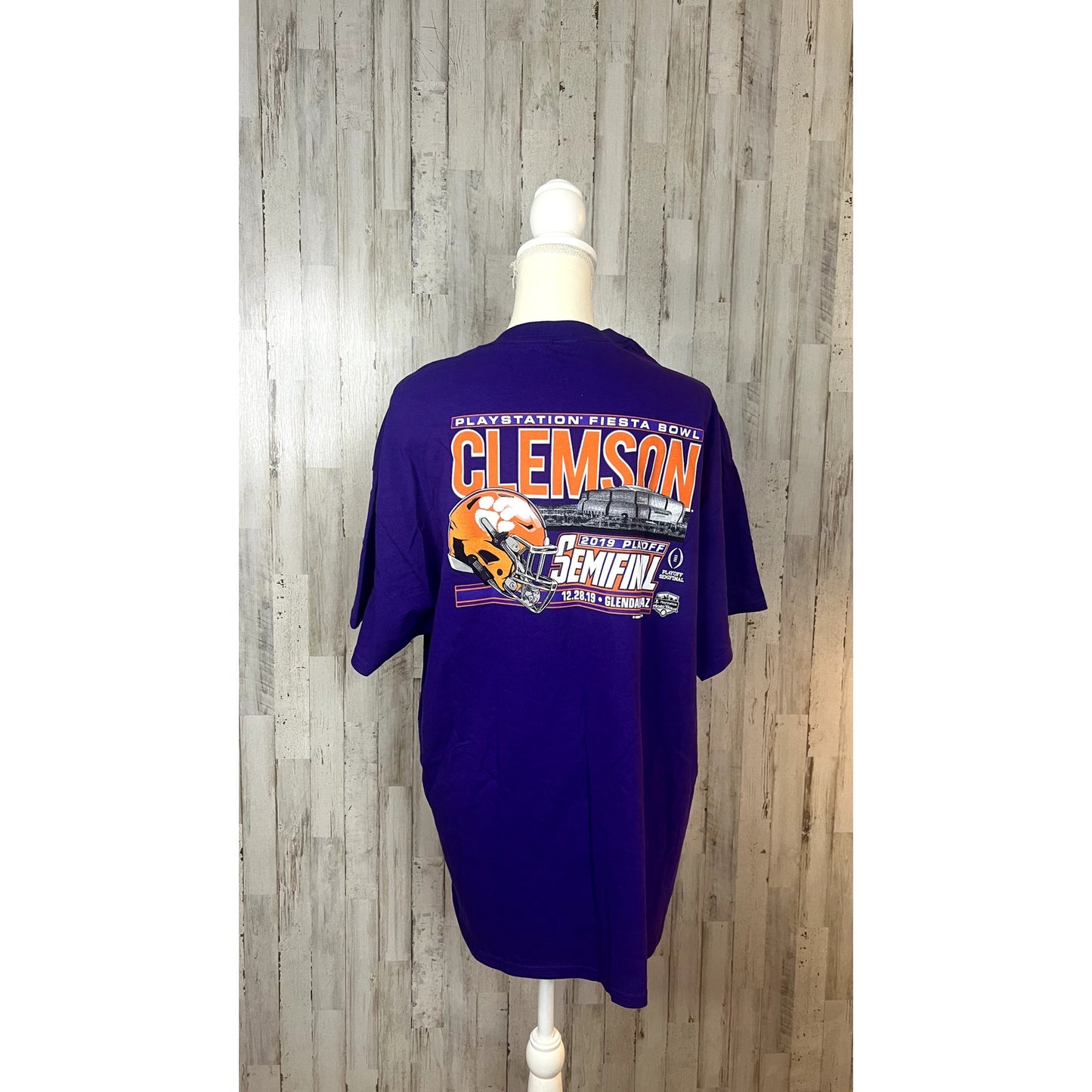 Clemson Tigers 2019 Playoff Semifinal Fiesta Bowl Men's XL Purple T-Shirt