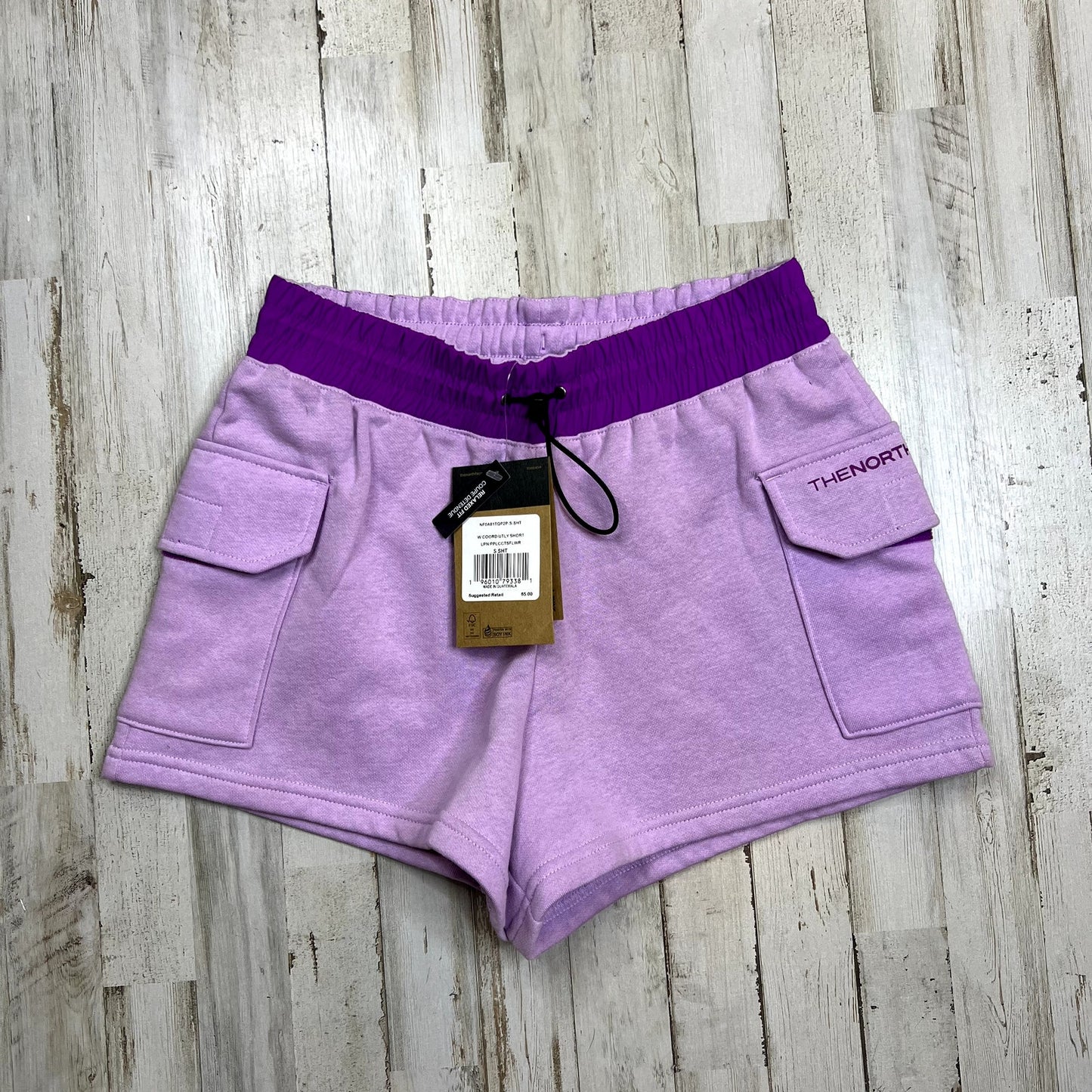 NWT The North Face Women's Small Purple Relaxed Fit Elastic Waist Utility Shorts