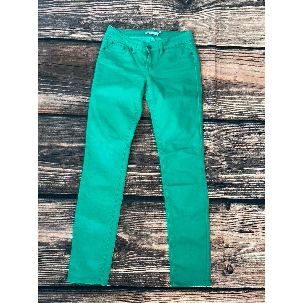 Prana Kara Women's Skinny Jeans Green Size 2 Classic 5-Pocket