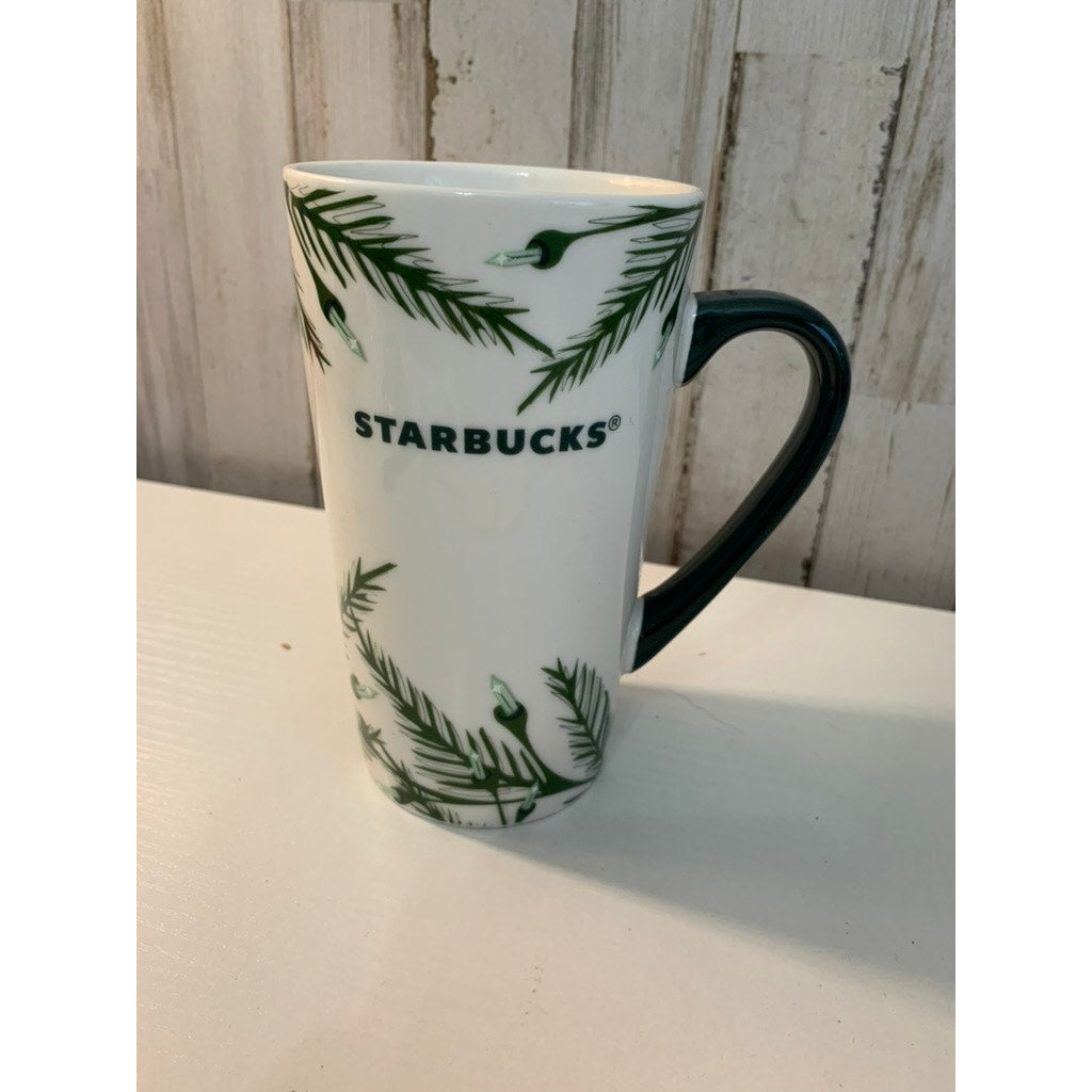 Starbucks Holiday 2020 Tall Mug 16 fl oz White Green