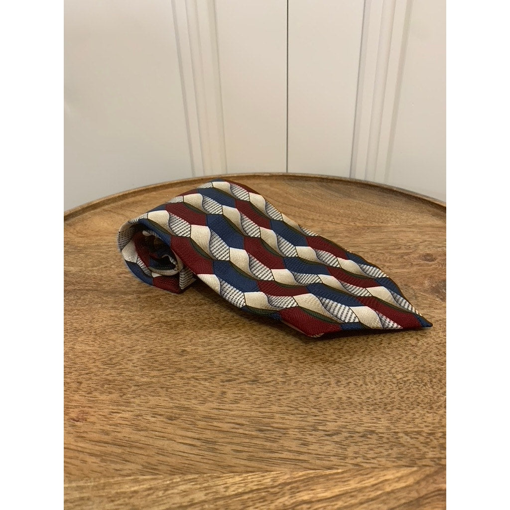 Oscar de la Renta Men's Geometric Silk Necktie Multicolor