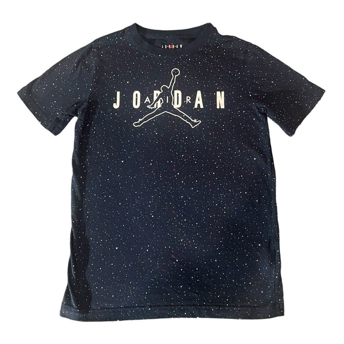 Jordan Jumpman Graphic T-Shirt Boys Youth XL Black Speckled All-Over Print
