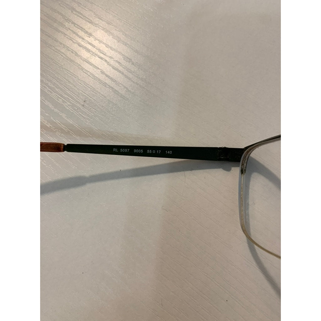 Ralph Lauren Frames Unisex 55-17-140 Black Half Rim
