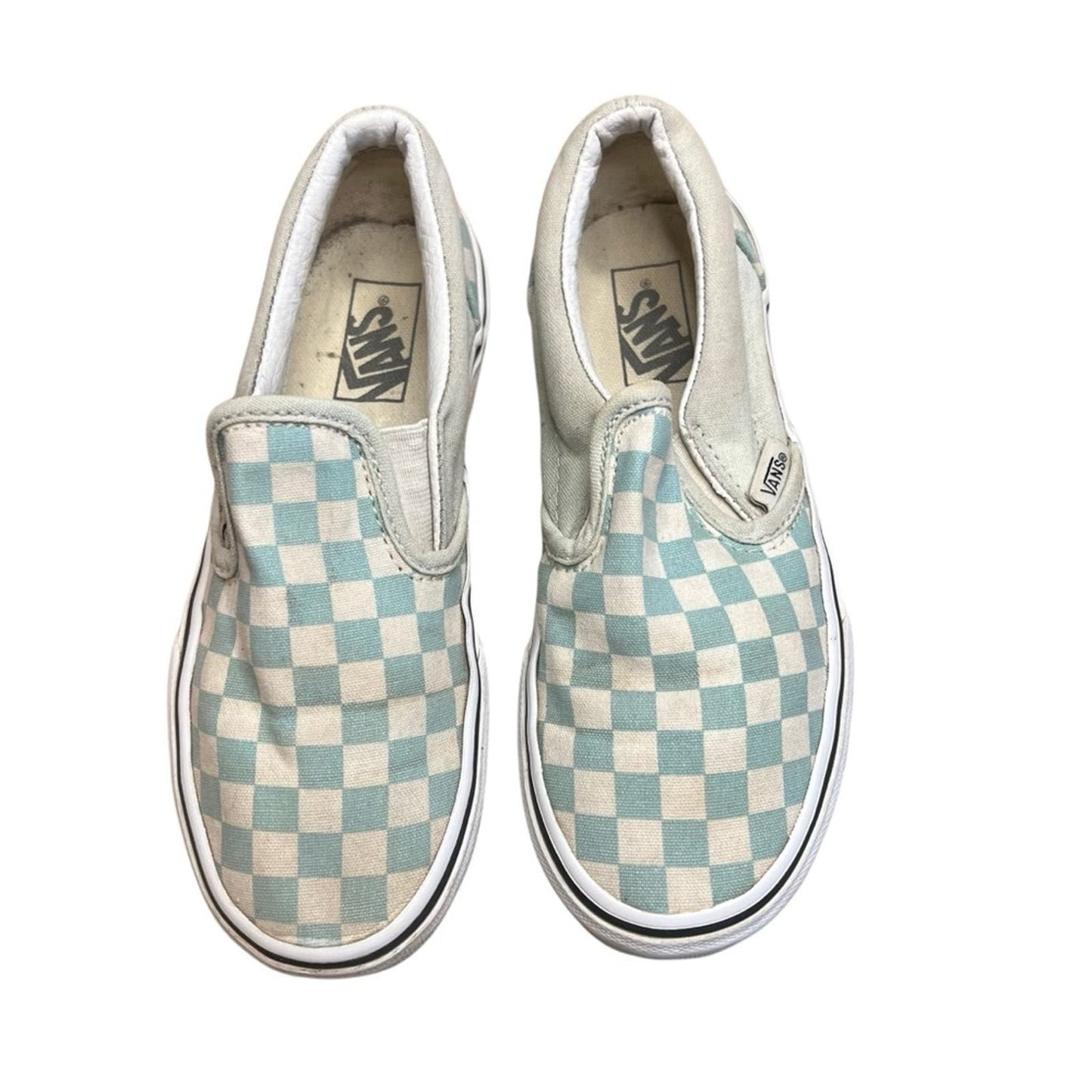 Kids Kids Classic Slip-On Checkerboard - Canal Blue / White - Kids Size 1.0