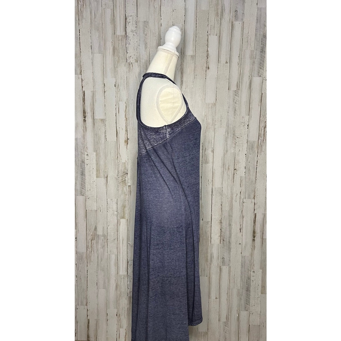 Athleta Women's Sleeveless High Low Maxi Dress Blue Size Medium