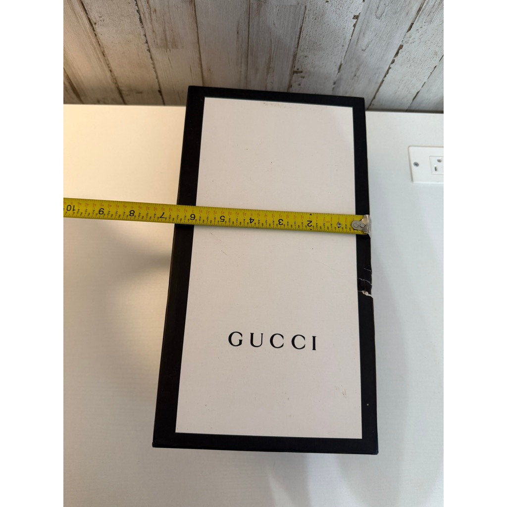Gucci Black & White Logo Shoe Gift Storage Box With Lid Empty 12x6
