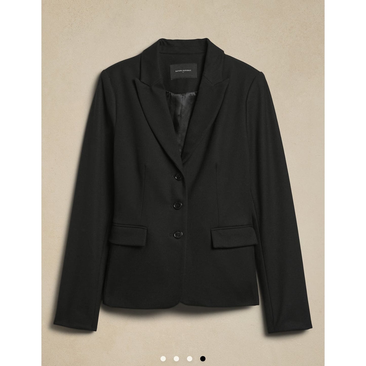 Banana Republic Women's Black Blazer Size 6 Classic Lapel Button Front Jacket