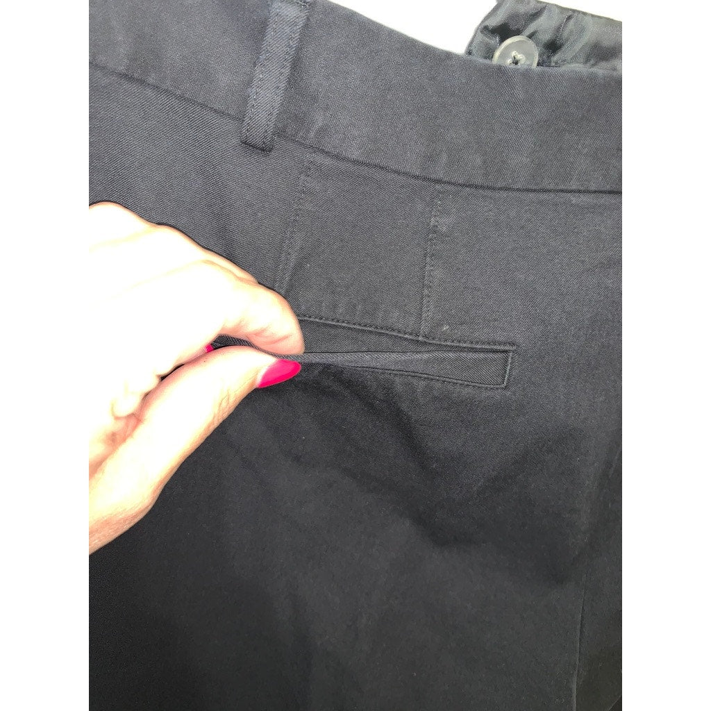Crown & Ivy Women's Size 16 Black Ankle Pants Straight Leg Casual