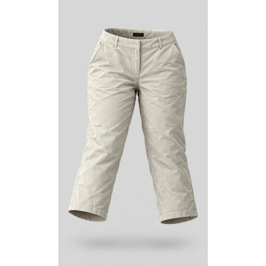 Zac & Rachel Womens Pants 18W Beige Stretch Capri Cropped Casual