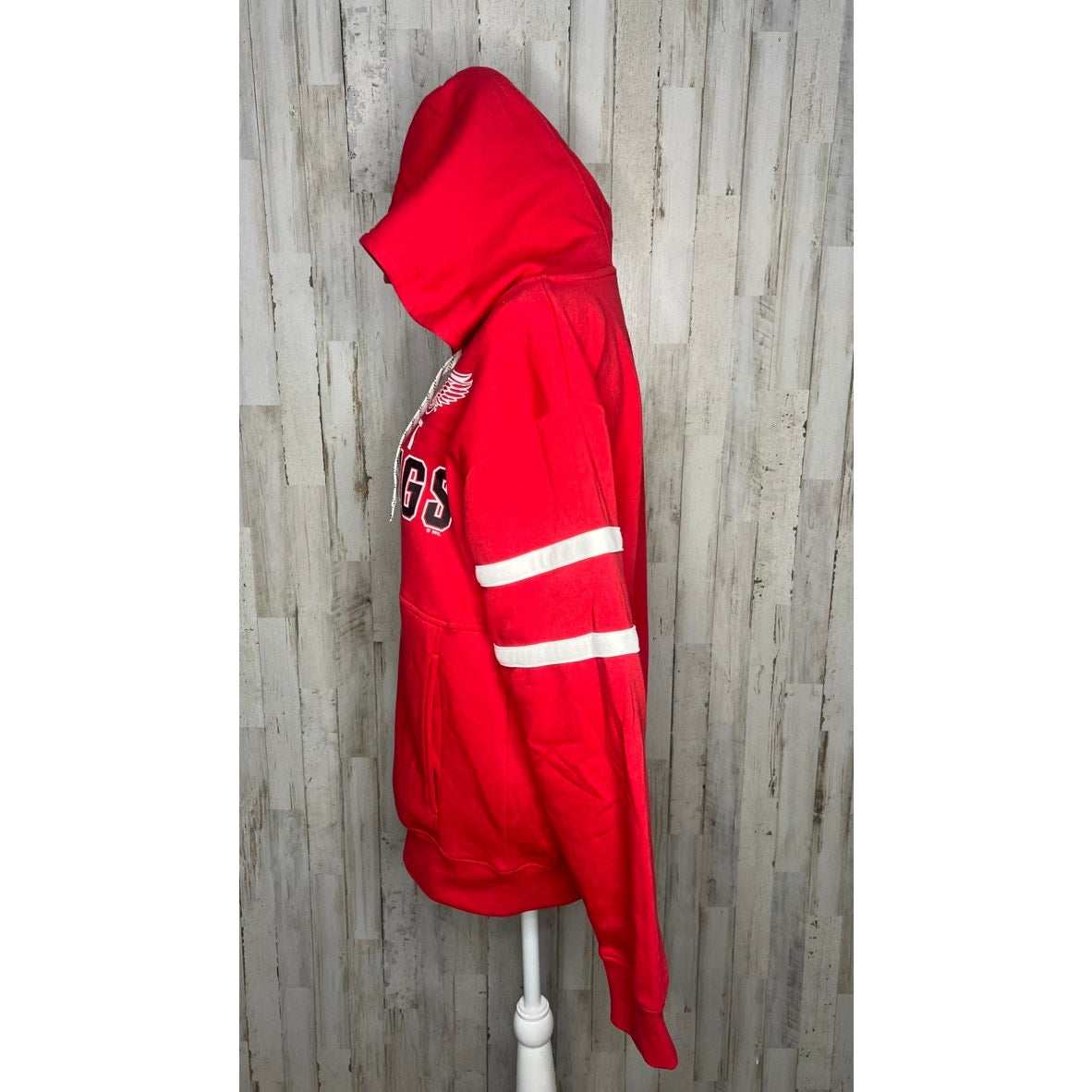 NWT Detroit Red Wings Women's Size Small Lace-Up Hoodie Red NHL Hockey Fan Gear