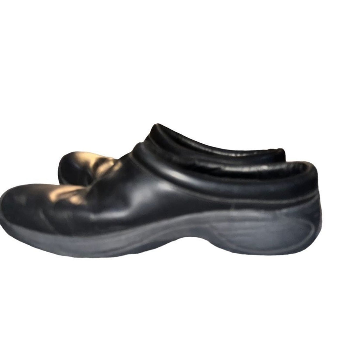 Merrell Encore Clog Size 8 Slip On Smooth Black Leather Slide Comfy Athletic