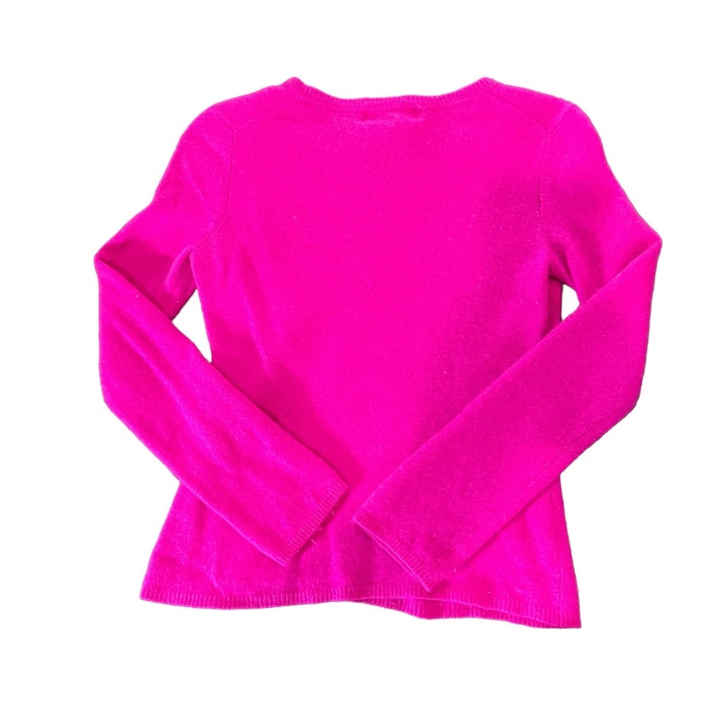 Peck & Peck 100% Cashmere Pink V-Neck Sweater Size Medium