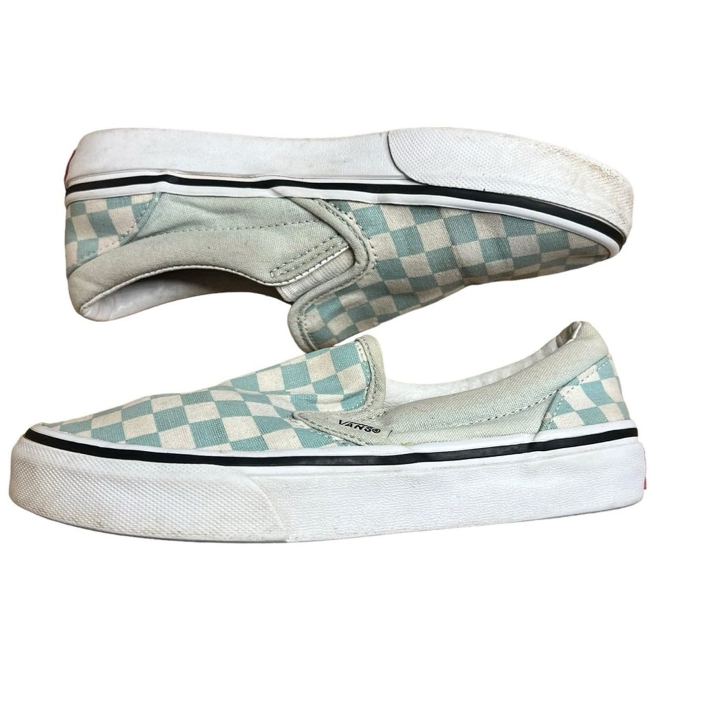 Kids Kids Classic Slip-On Checkerboard - Canal Blue / White - Kids Size 1.0