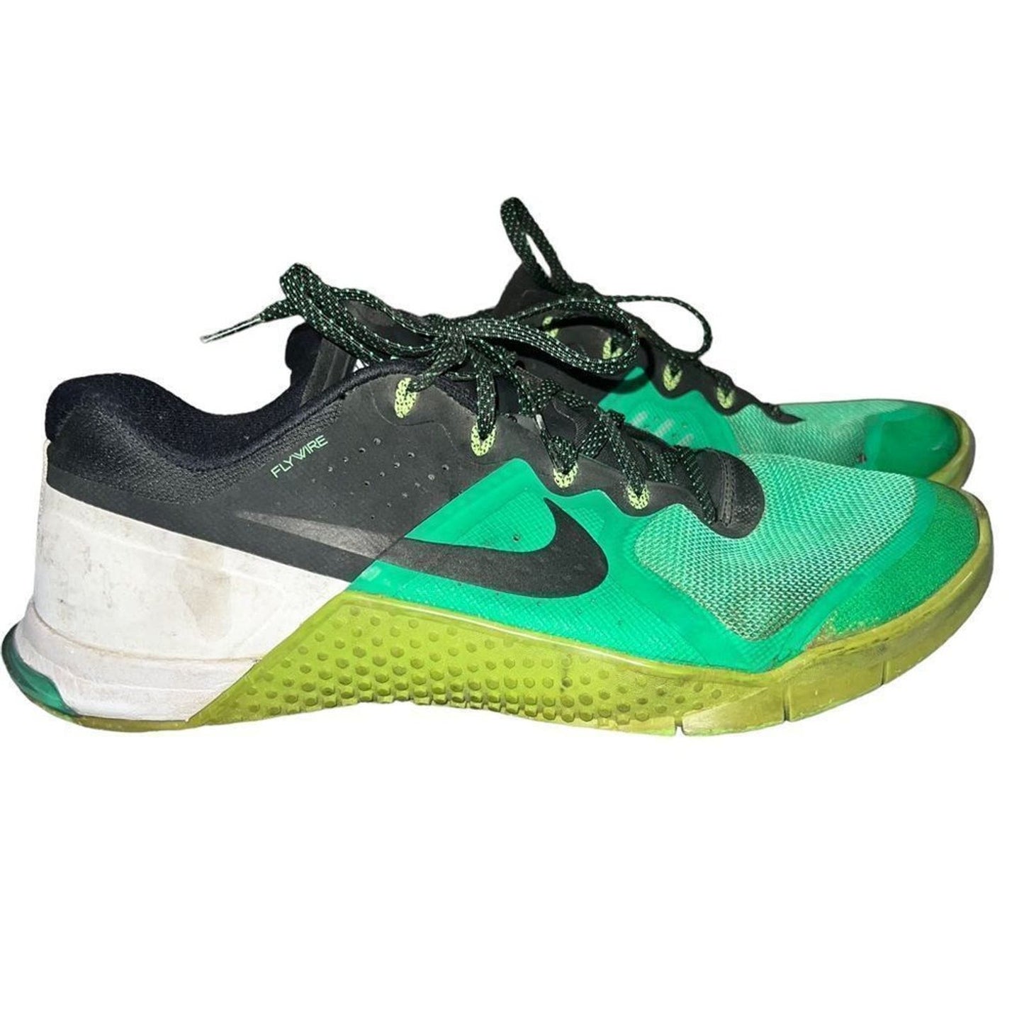 Nike Metcon 2 II Spring Leaf Black Voltage Green White 819899-300 Mens Size 12