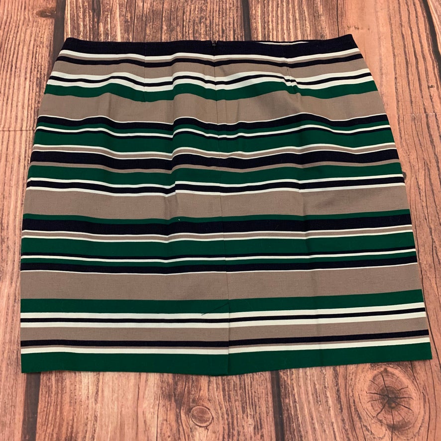 Talbots Striped Pencil Skirt Size 16 Women’s Black Green
