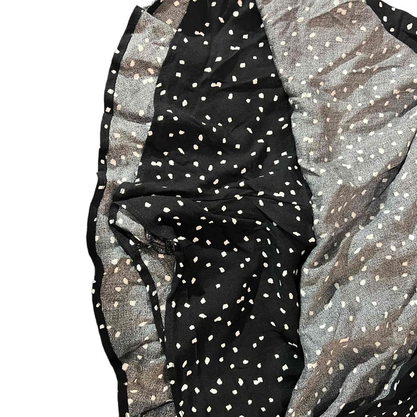 NWT Urban Romantics Black/White Polka Dots Tie-Waist Ruffled Skirt Size Large