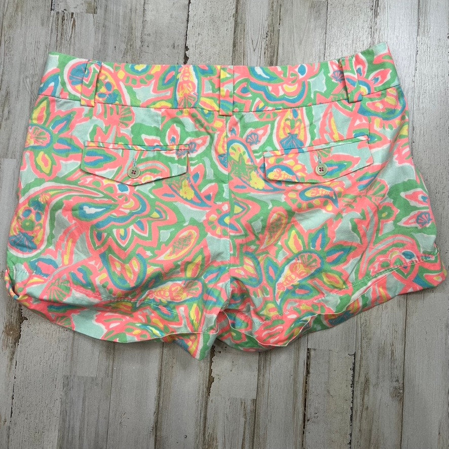 Lilly Pulitzer Barclay Shorts Women’s Size 6 Sandbar Blue Make a Splash Pattern