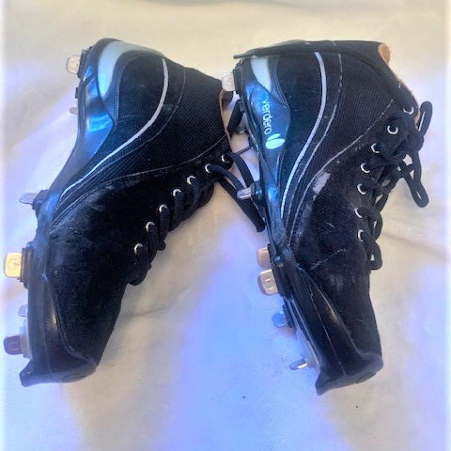 Verdero black metal high-tops baseball cleats 10M