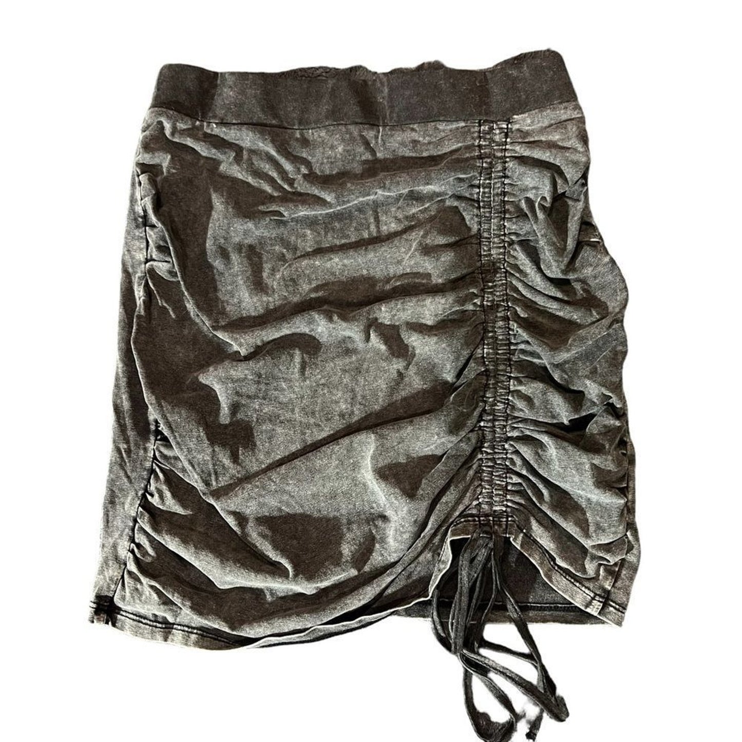Le Lis Collection Skirt Womens Size Small Gray Ruched Drawstring Mini