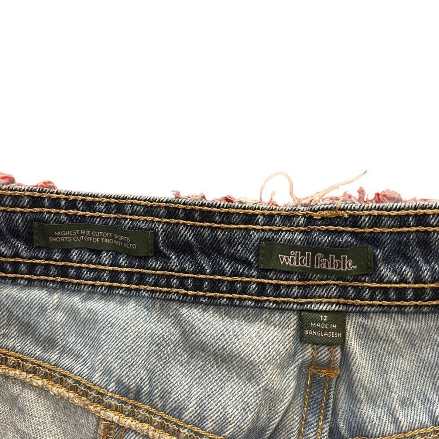 Wild Fable Checkered Jean Shorts Size 12