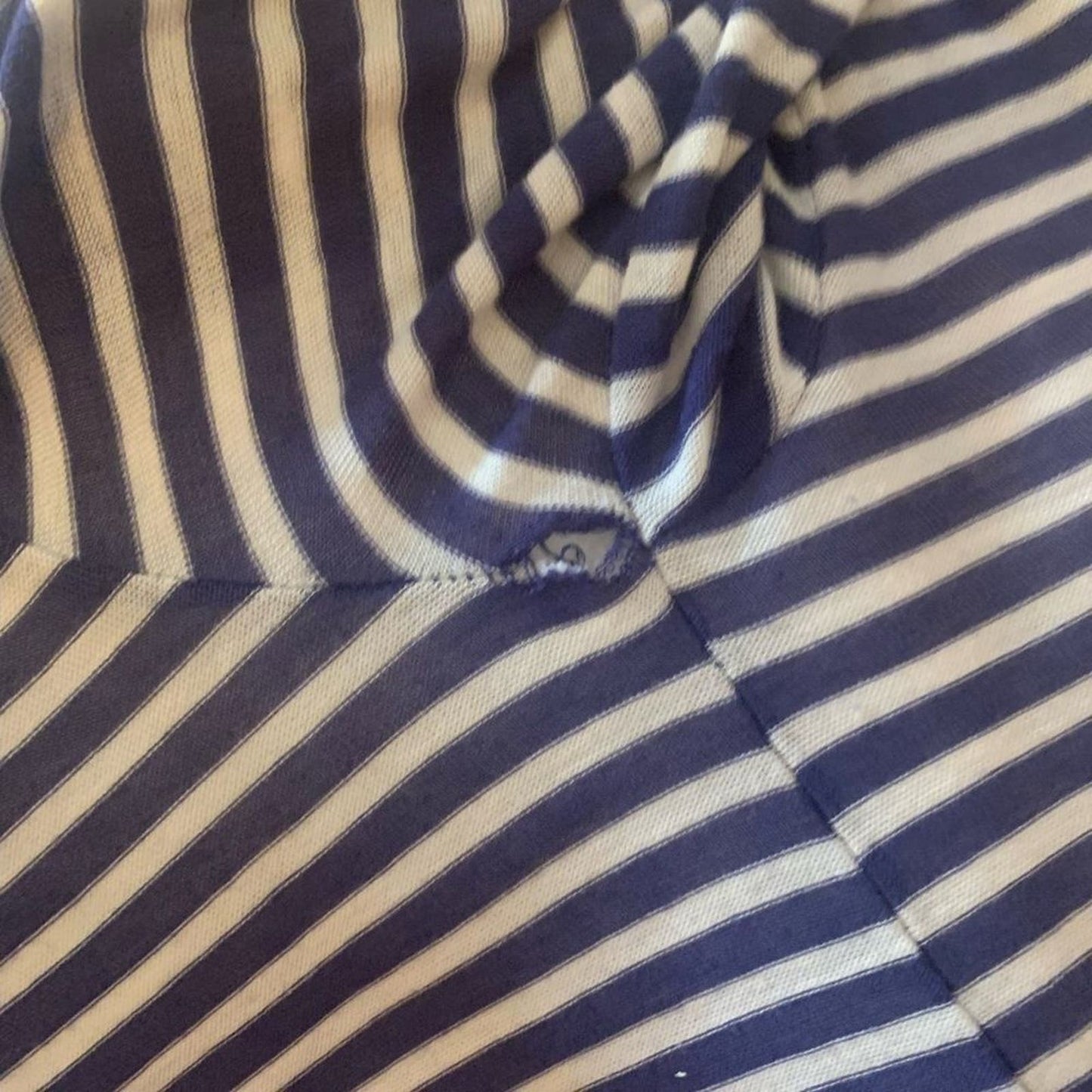 J. Crew Blue & White Striped Open Front/Flyaway Style Cardigan Lightweight