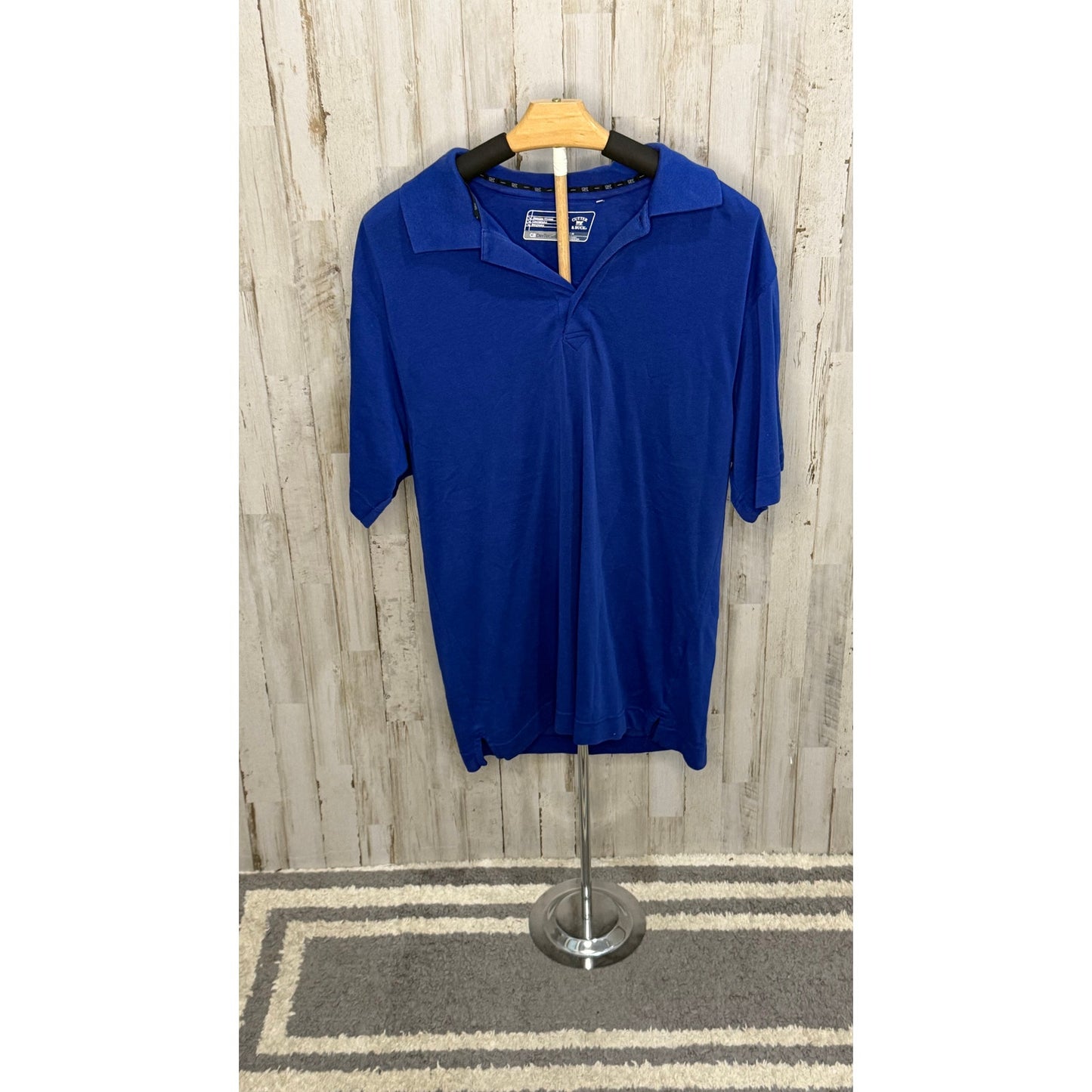 Cutter & Buck Men's Blue Polo Shirt Size Medium Short Sleeve Collared