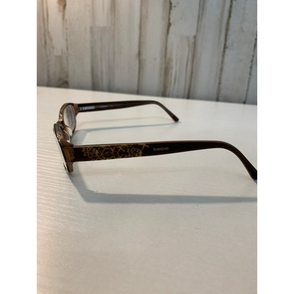 Bebe Eyeglasses Frames Womens Brown Tortoise Cat Eye