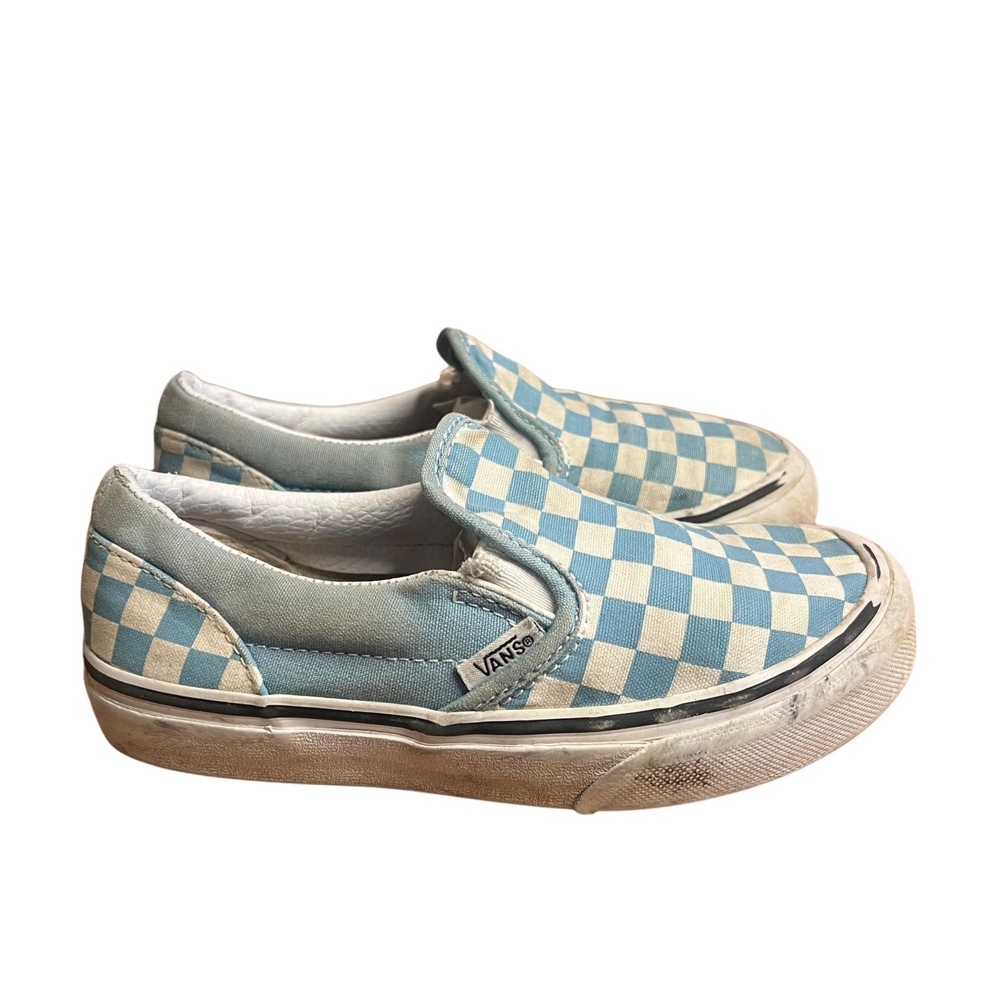 Vans Classic Slip-On Checkerboard Ashley Blue/Dusty Blue Sneakers Kids Size 13.5