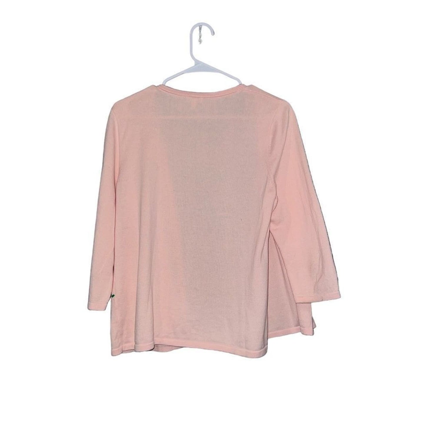 Talbots Light Pink Size Large 100% Cotton Cardigan