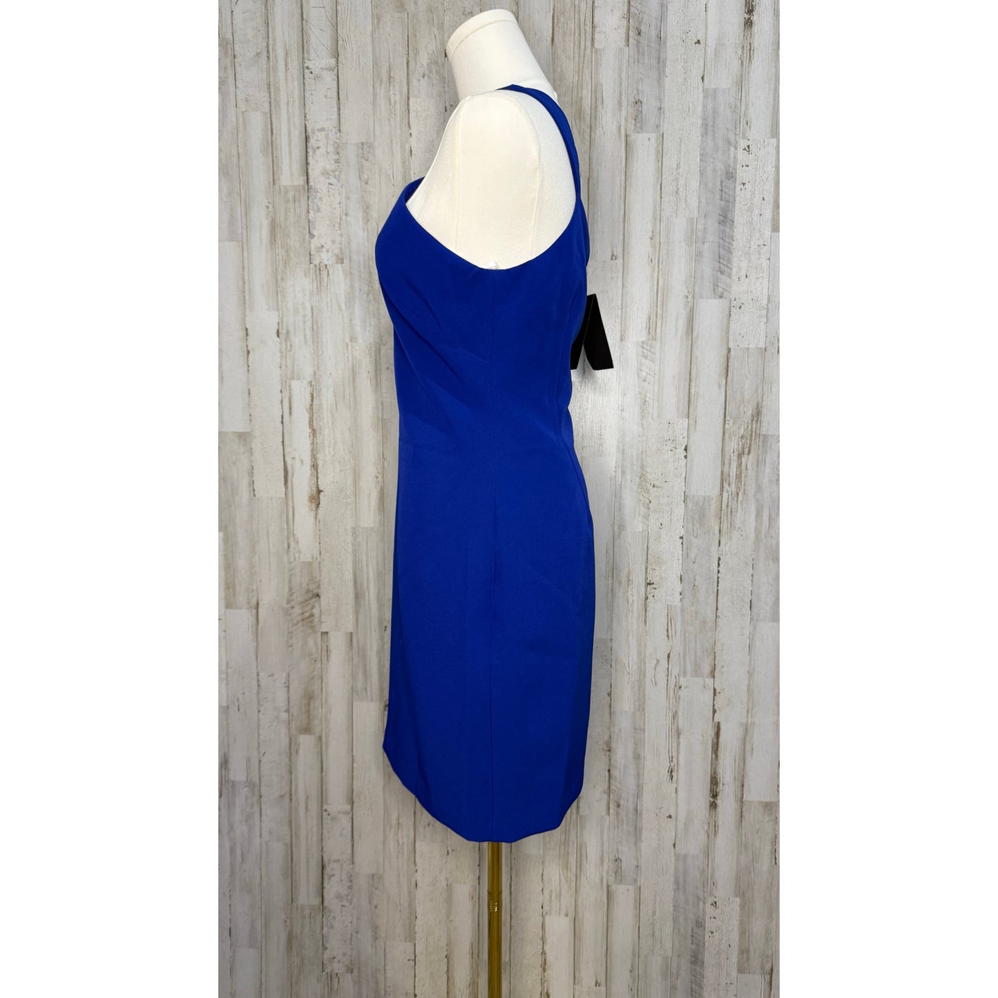 NWT Halston Women's Blue One-Shoulder Bodycon Dress Size 4 Party Cocktail